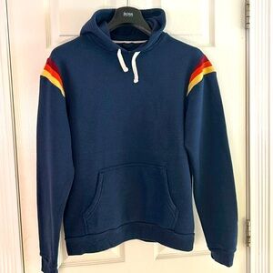 Marine Layer Pullover Hoodie - Medium- Navy - 50%poly, 38% Ctn, 12% rayon